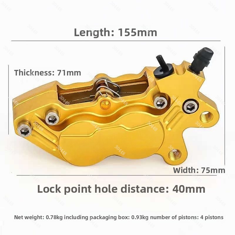 Motorcycle CNC Four-Piston Bra - Brake Disc Motorcycle 评论和价格