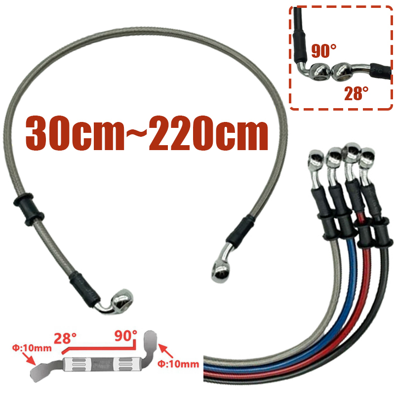 Silver 30cm To 220cm 28°-90° 1 - Motorcycle Brake Cable 评论和价格